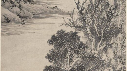 文徵明（文征明） 溪山泛棹图轴.jpg