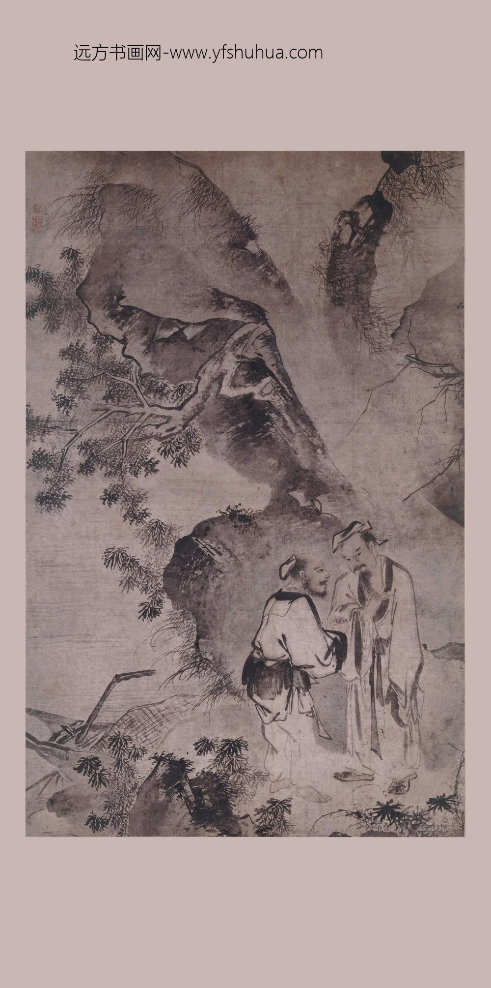 明人_渔夫问倒图轴