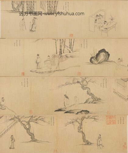 朱冲秋 七贤咏梅图卷.jpg