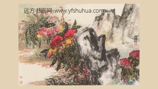 朱屺瞻 鸡冠花横幅.jpg