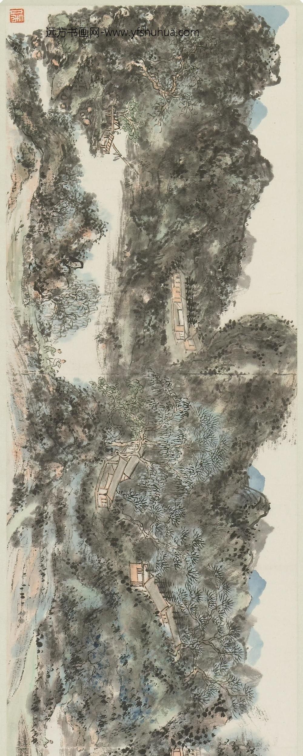 朱砚因_山水横披_