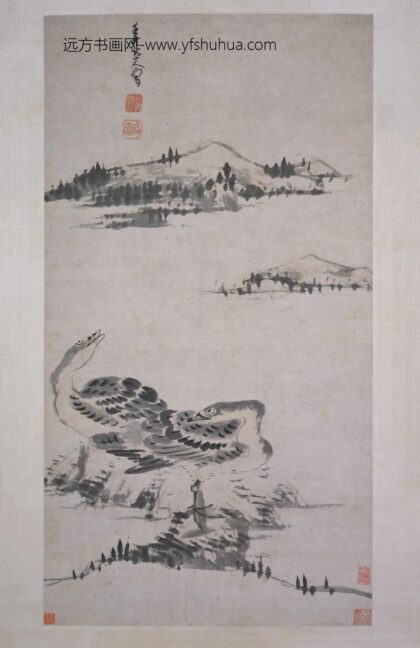 朱耷 双栖图轴.jpg