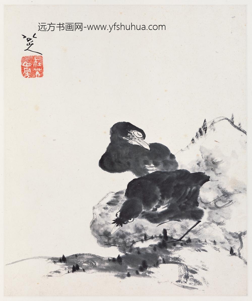 朱耷_山水花鸟册