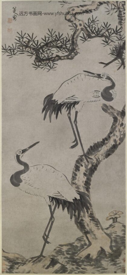 朱耷 松鹤图轴 1.jpg