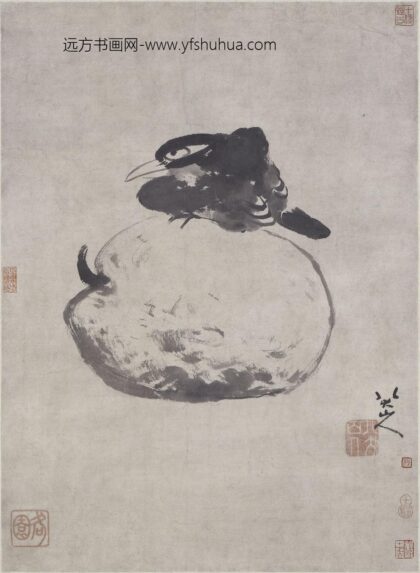 朱耷 瓜鸟图轴.jpg