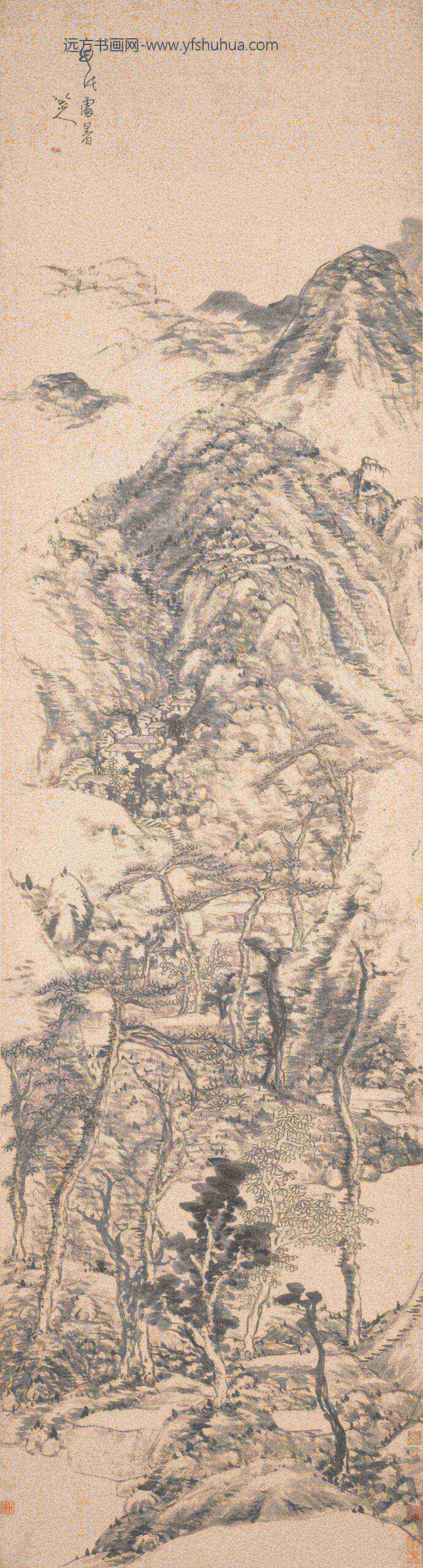 朱耷_秋山图轴
