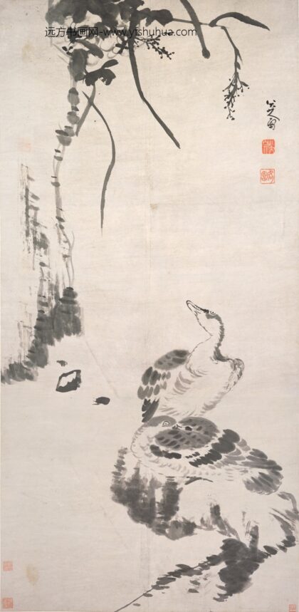 朱耷 芦雁图轴 1.jpg