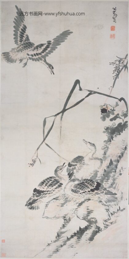 朱耷 芦雁图轴 3.jpg