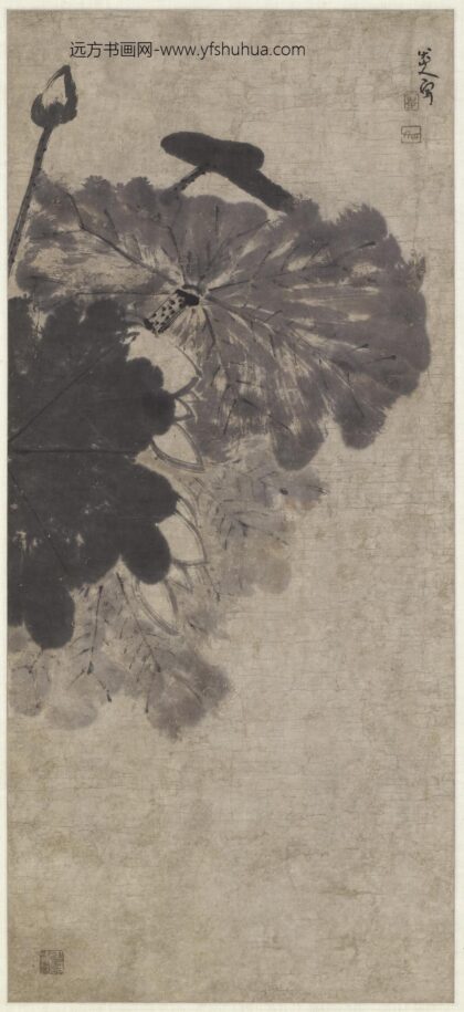 朱耷 荷花图轴.jpg