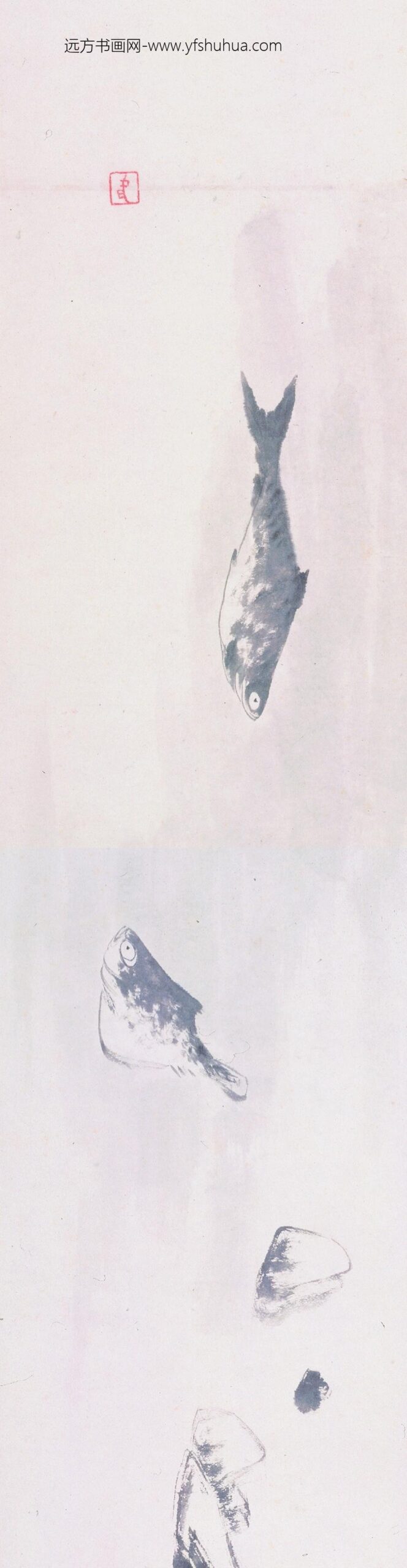 朱耷_鱼鸭图卷_