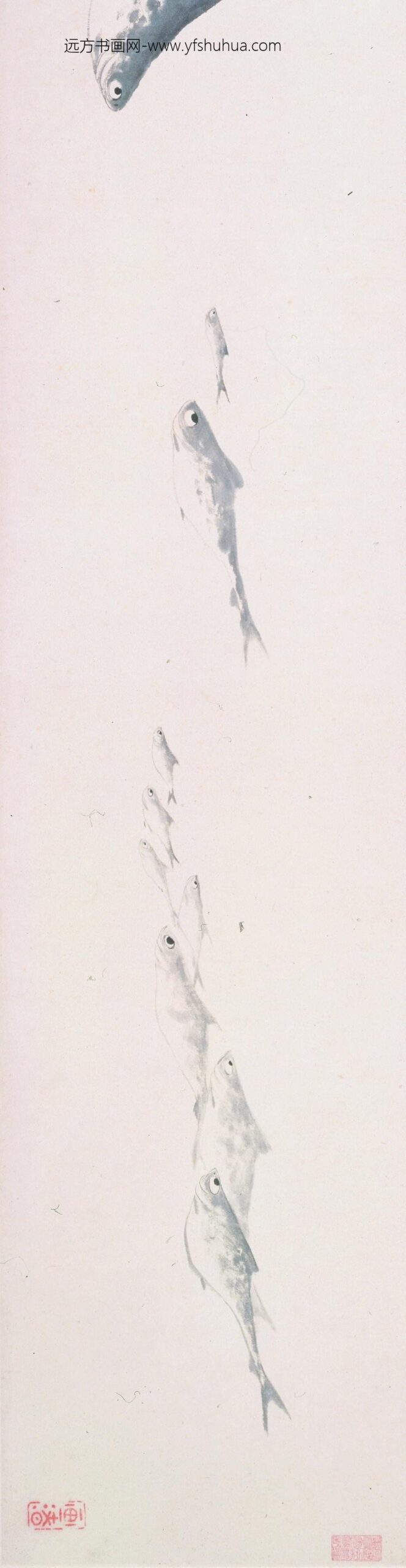 朱耷_鱼鸭图卷_