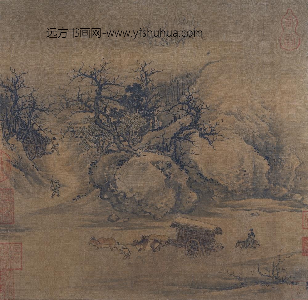 朱锐_溪山行旅图页