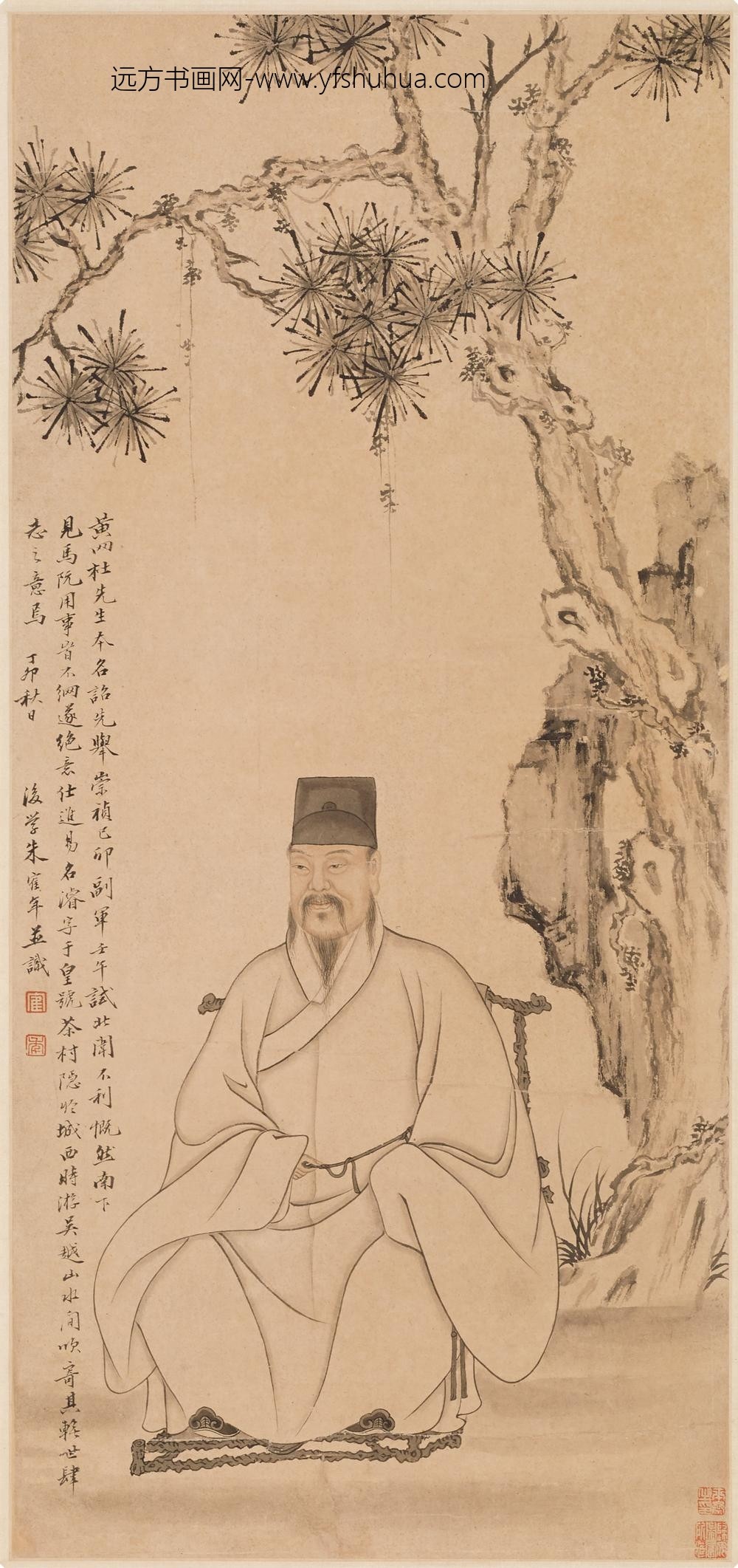 朱鹤年_杜濬像轴