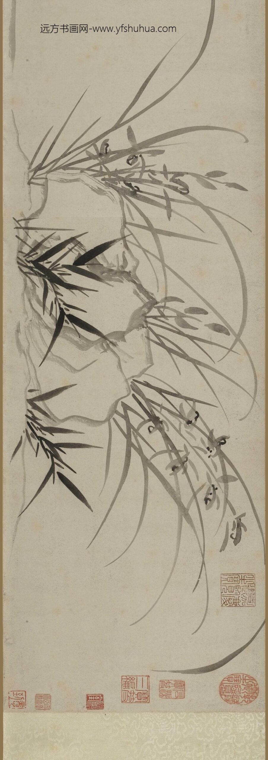 杨文骢（杨文聪）_兰竹图卷_