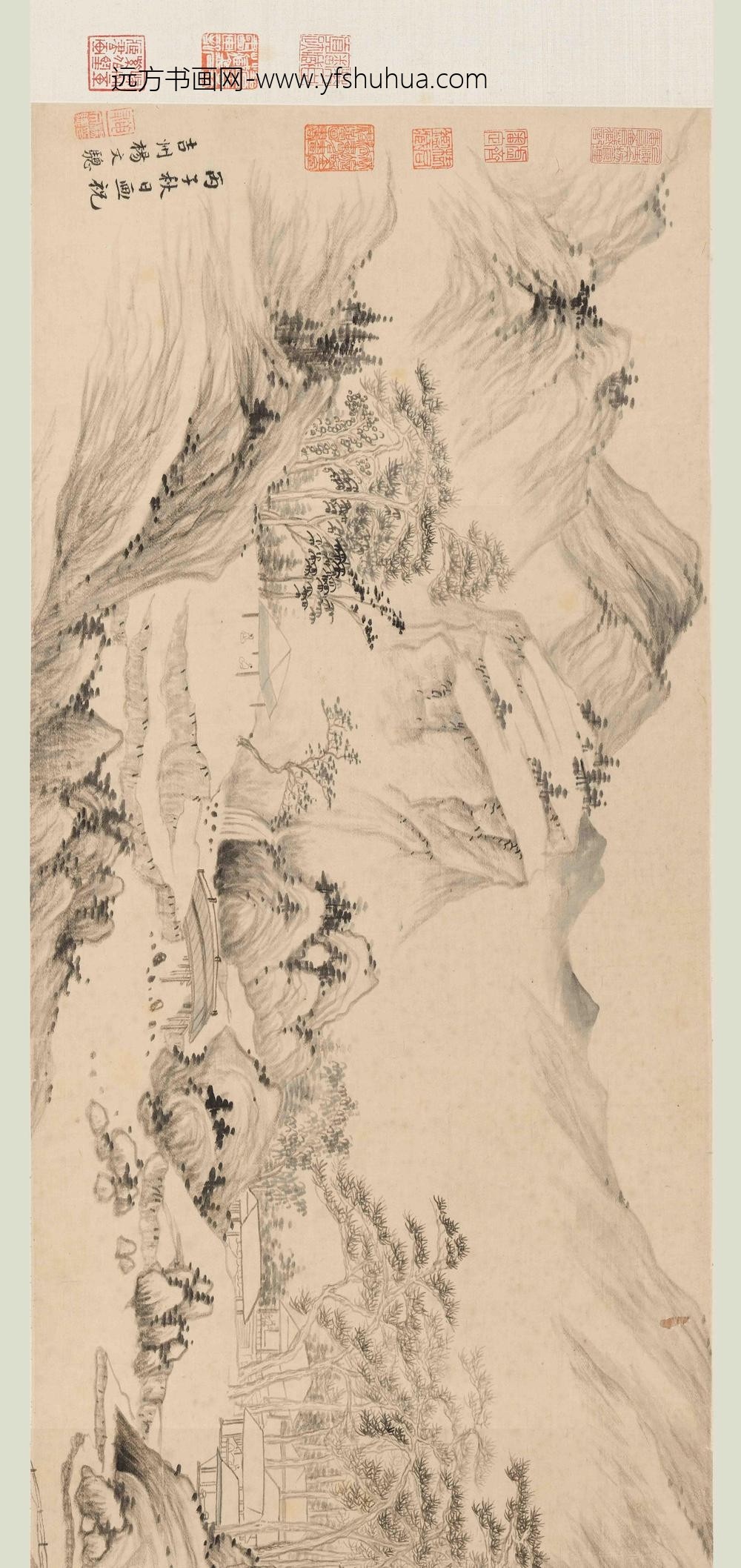 杨文骢（杨文聪）_寿陈白庵山水卷_