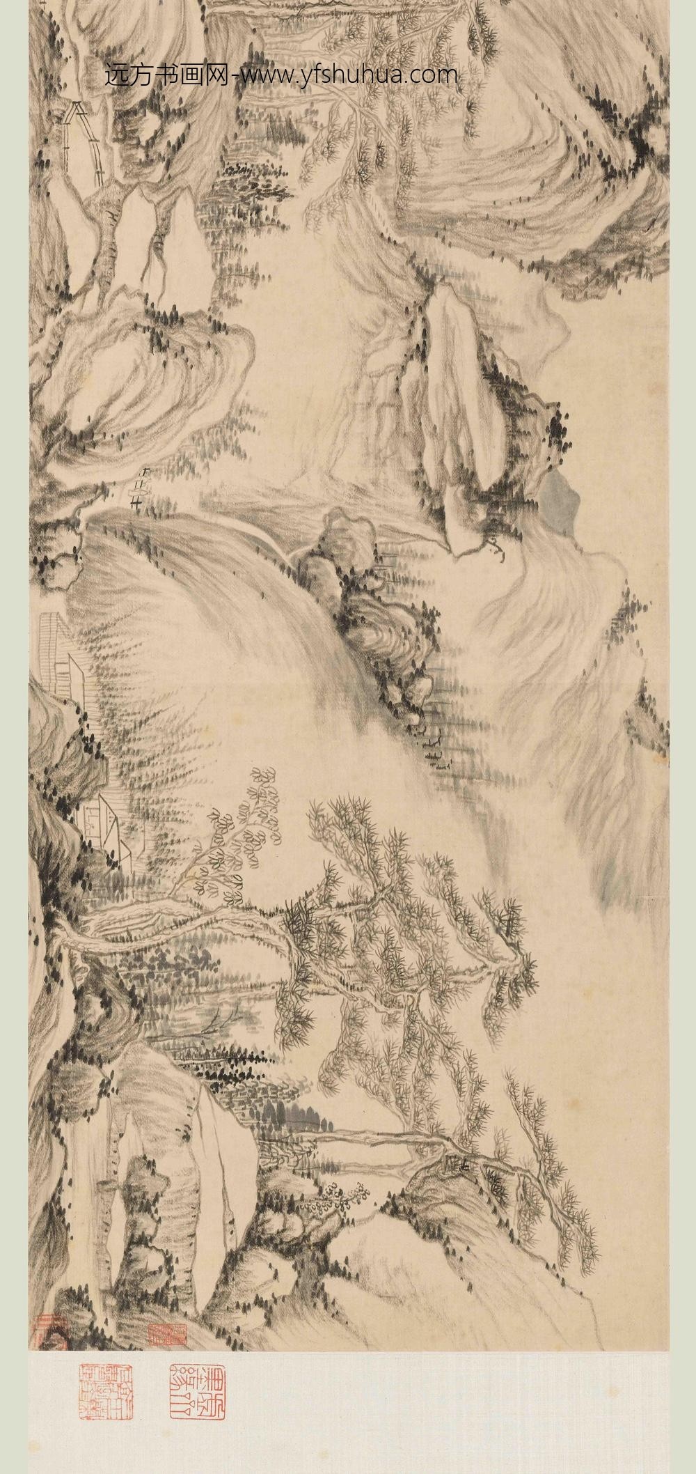 杨文骢（杨文聪）_寿陈白庵山水卷_