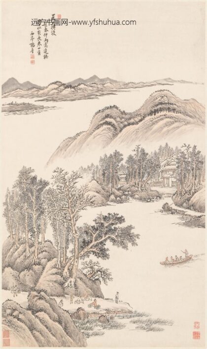 杨晋 摹董源夏江待渡图轴.jpg