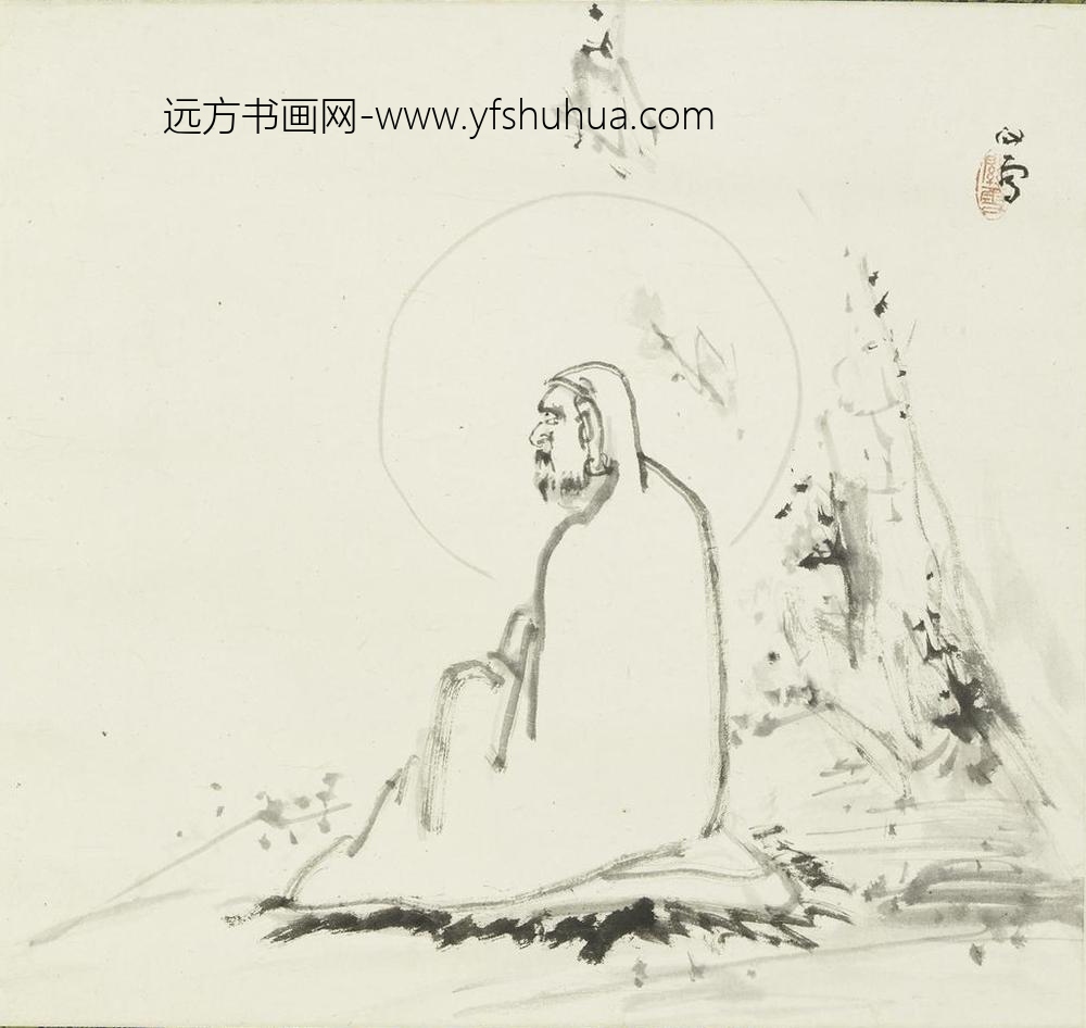 桥本关雪_无量寿佛图轴