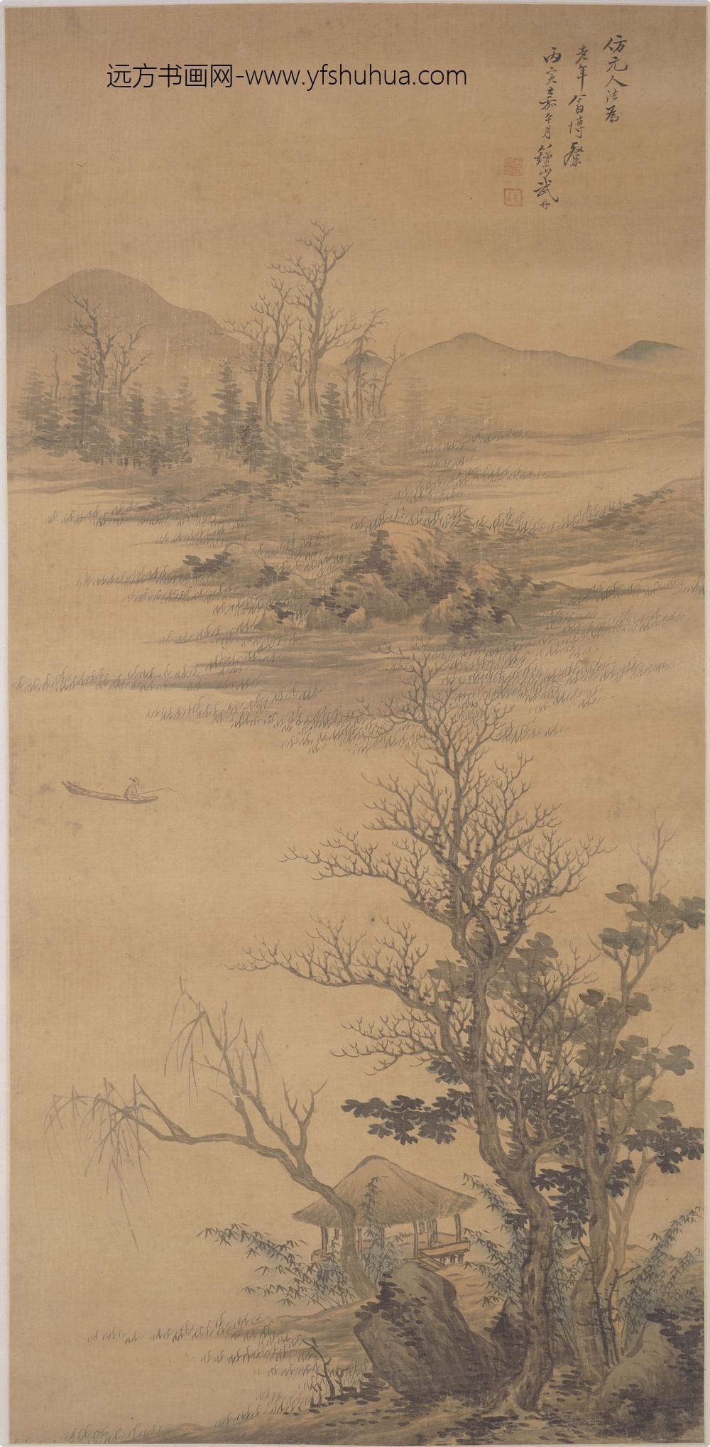 武丹_仿元人山水轴