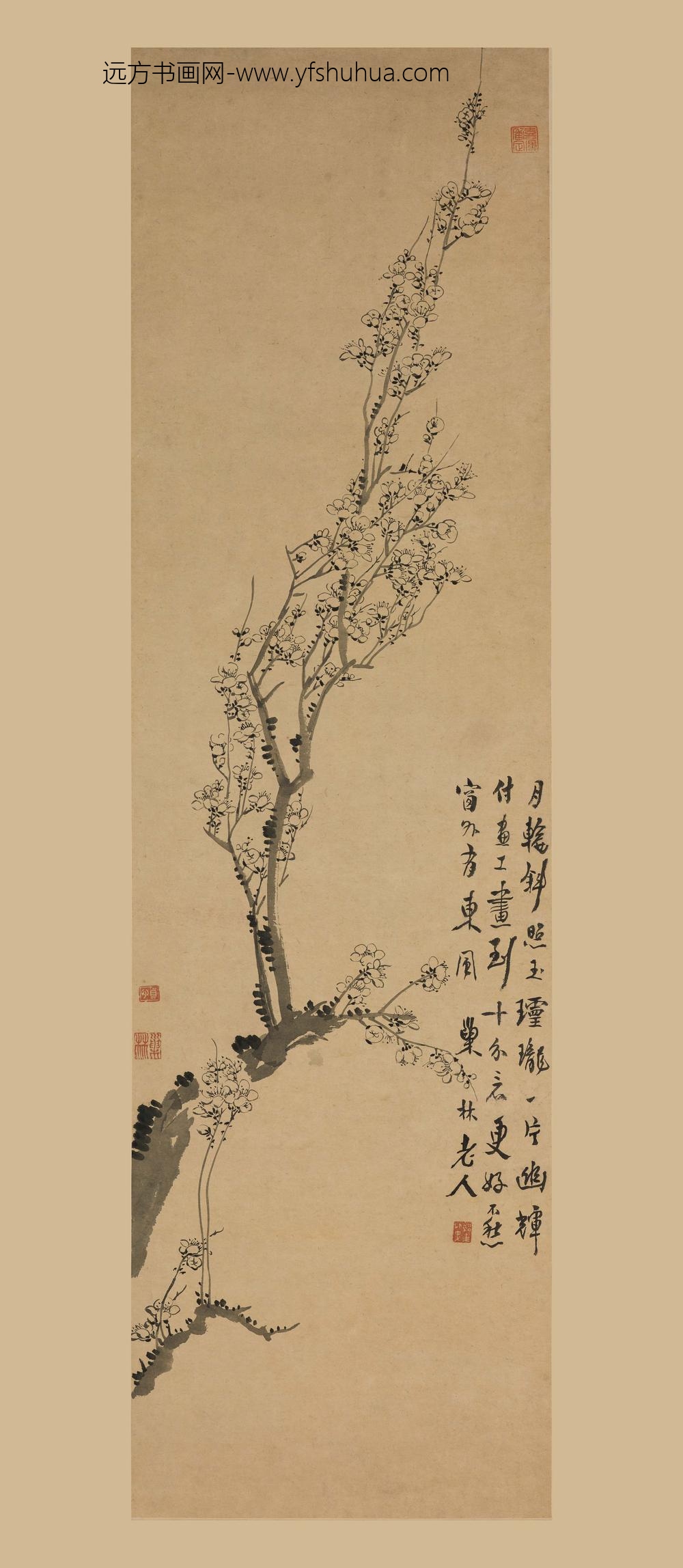 汪士慎_梅花图轴-