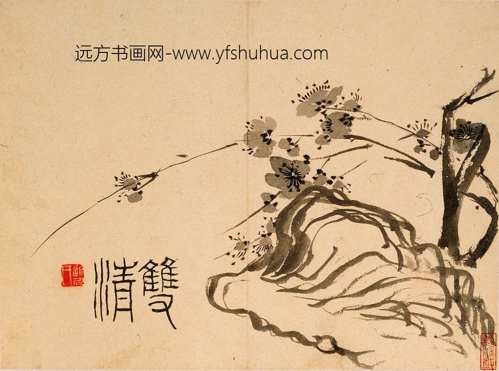 汪士慎_梅花竹石图册_