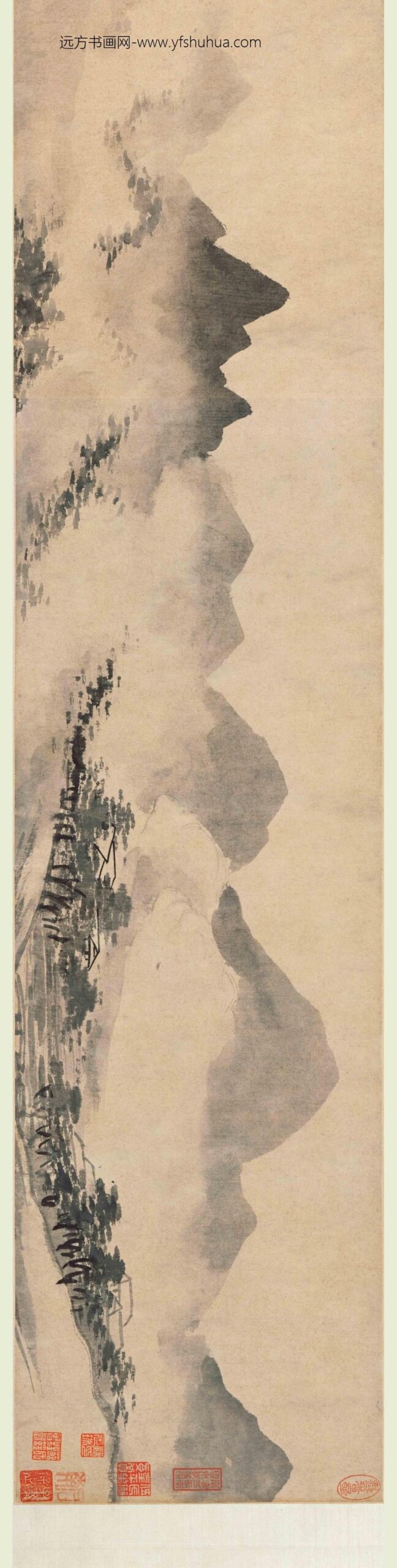 沈周_仿小米云山图卷_