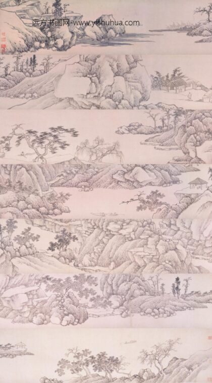 沈周 水村山坞图卷.jpg