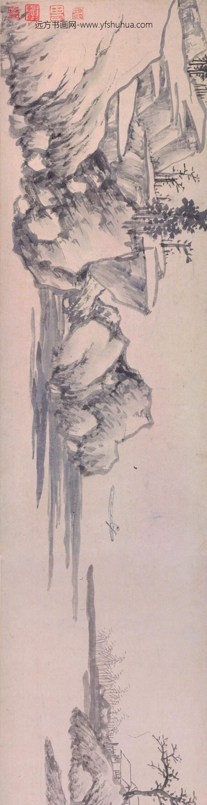 沈周_水村山坞图卷_