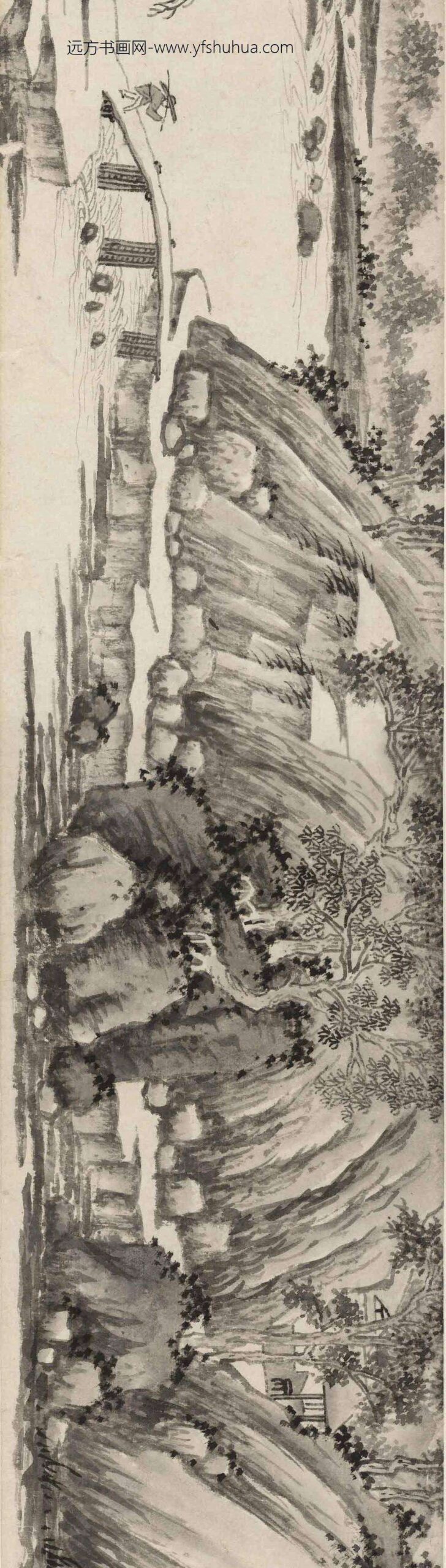 沈周_江云溪月图卷_