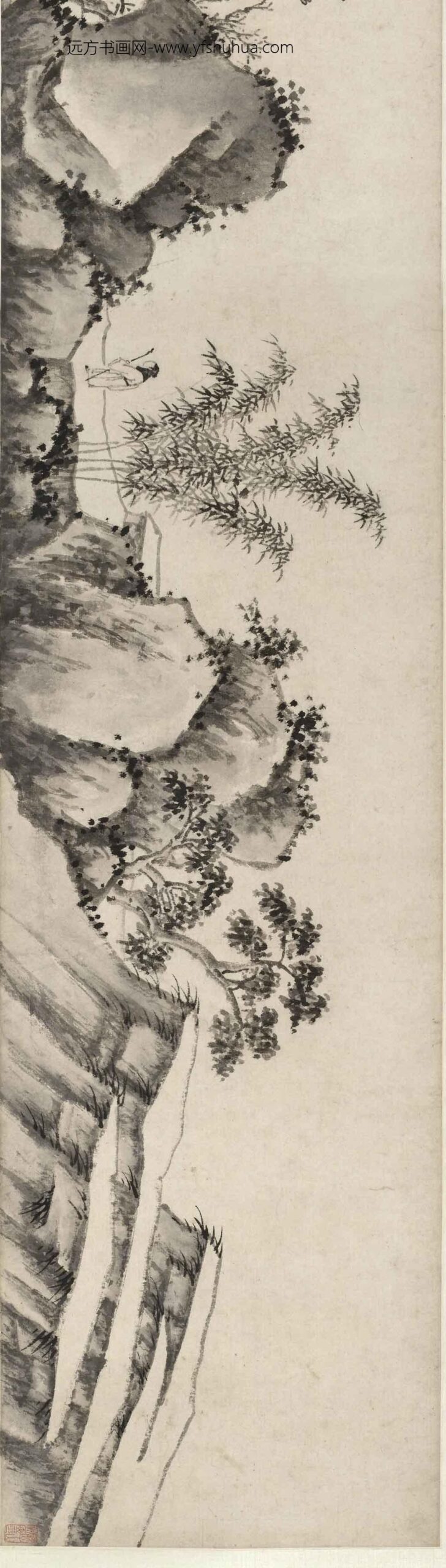 沈周_江云溪月图卷_