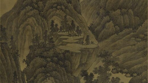 沈周 石矶渔艇图轴.jpg