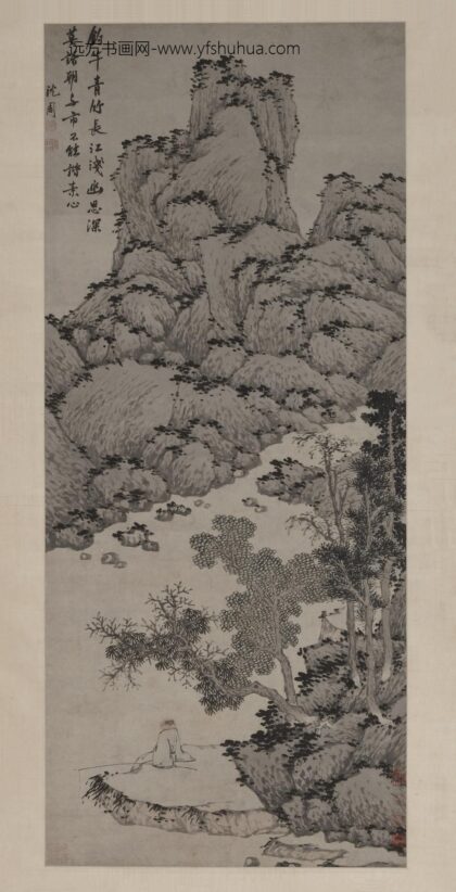 沈周 秋江垂纶图轴.jpg