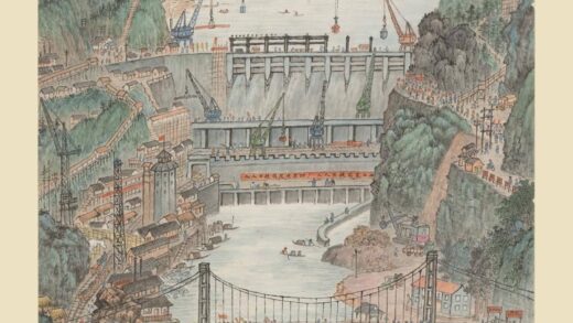 沈迈士 新安江水库图轴.jpg