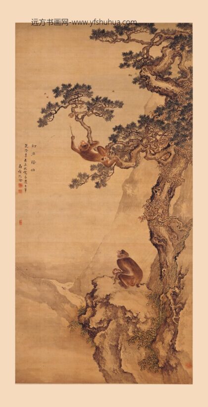 沈铨 封侯荫伯图轴.jpg