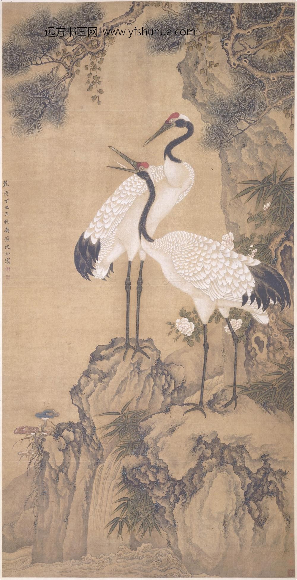 沈铨_松鹤图轴-