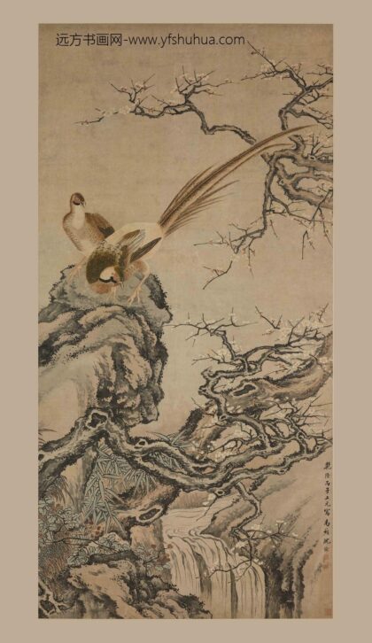 沈铨 梅竹稚鸡图轴.jpg