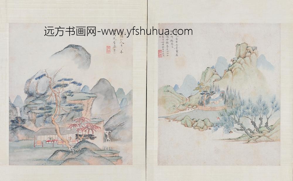 沈颢灏_仿古山水图册