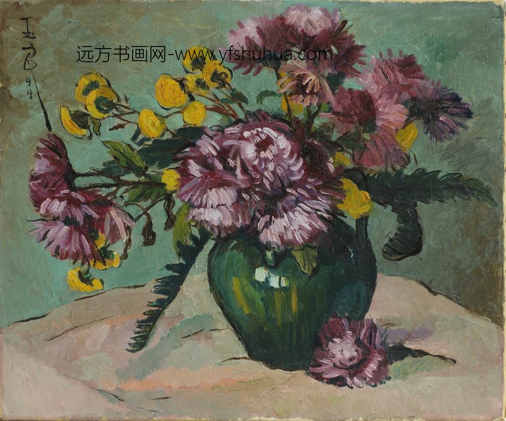 潘玉良_青瓶红菊