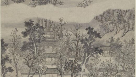 潭嵘 马惊销夏图轴.jpg