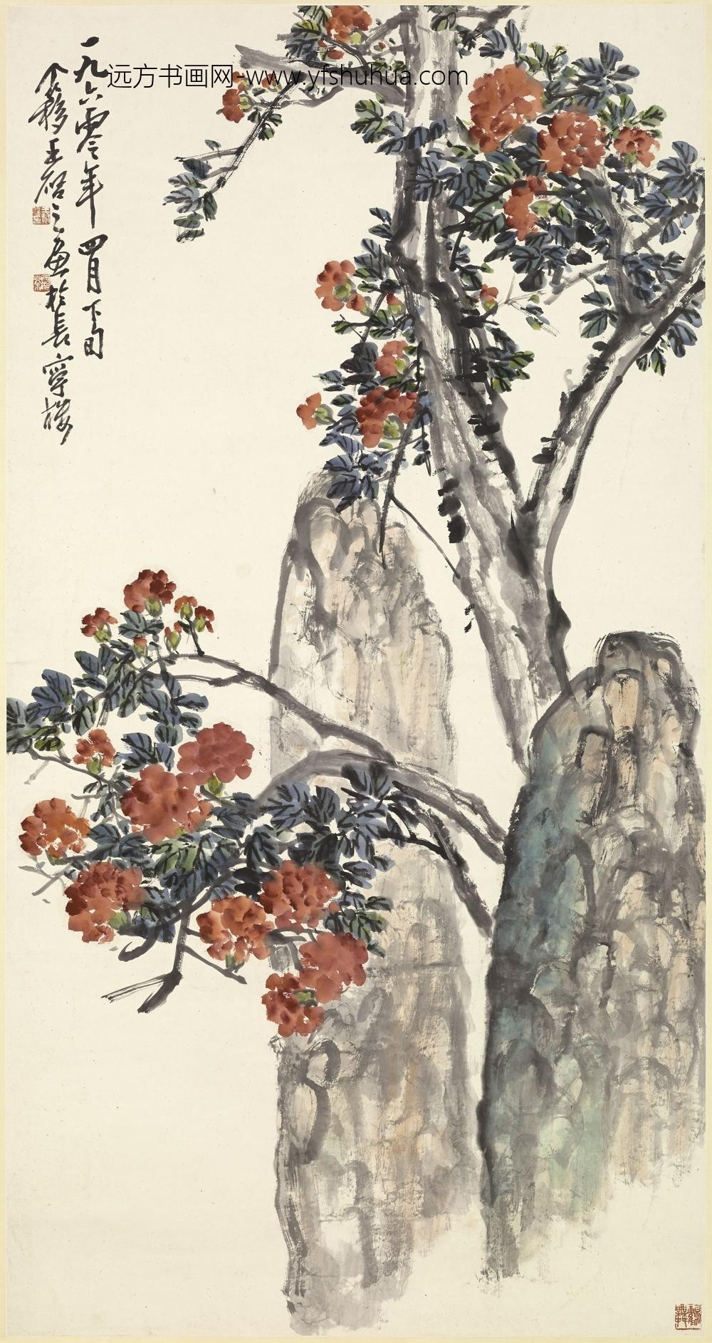 王个簃_榴花图轴