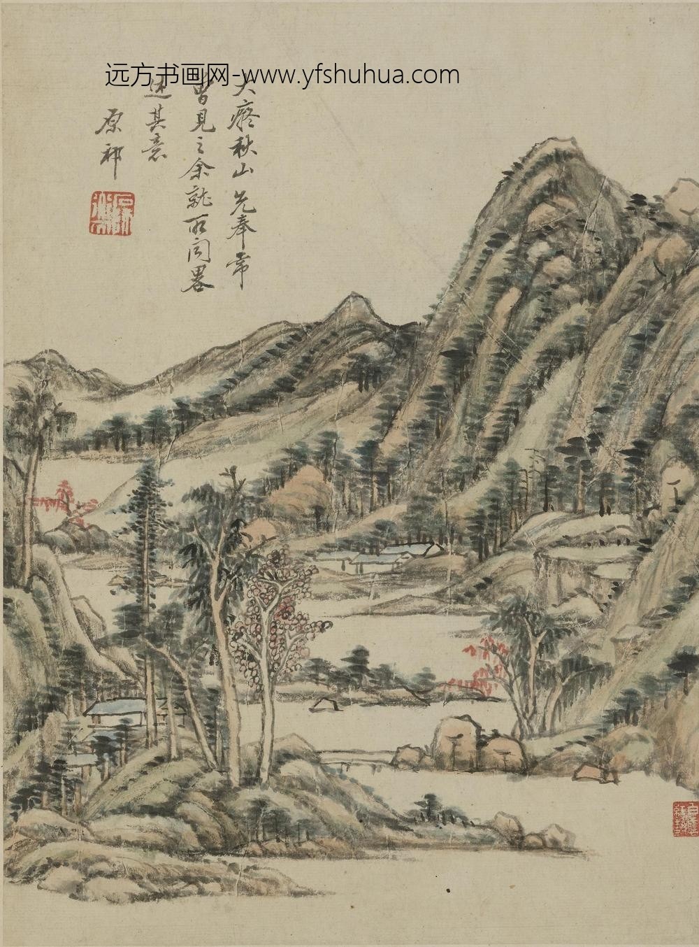 王原祁_仿古山水图册-_