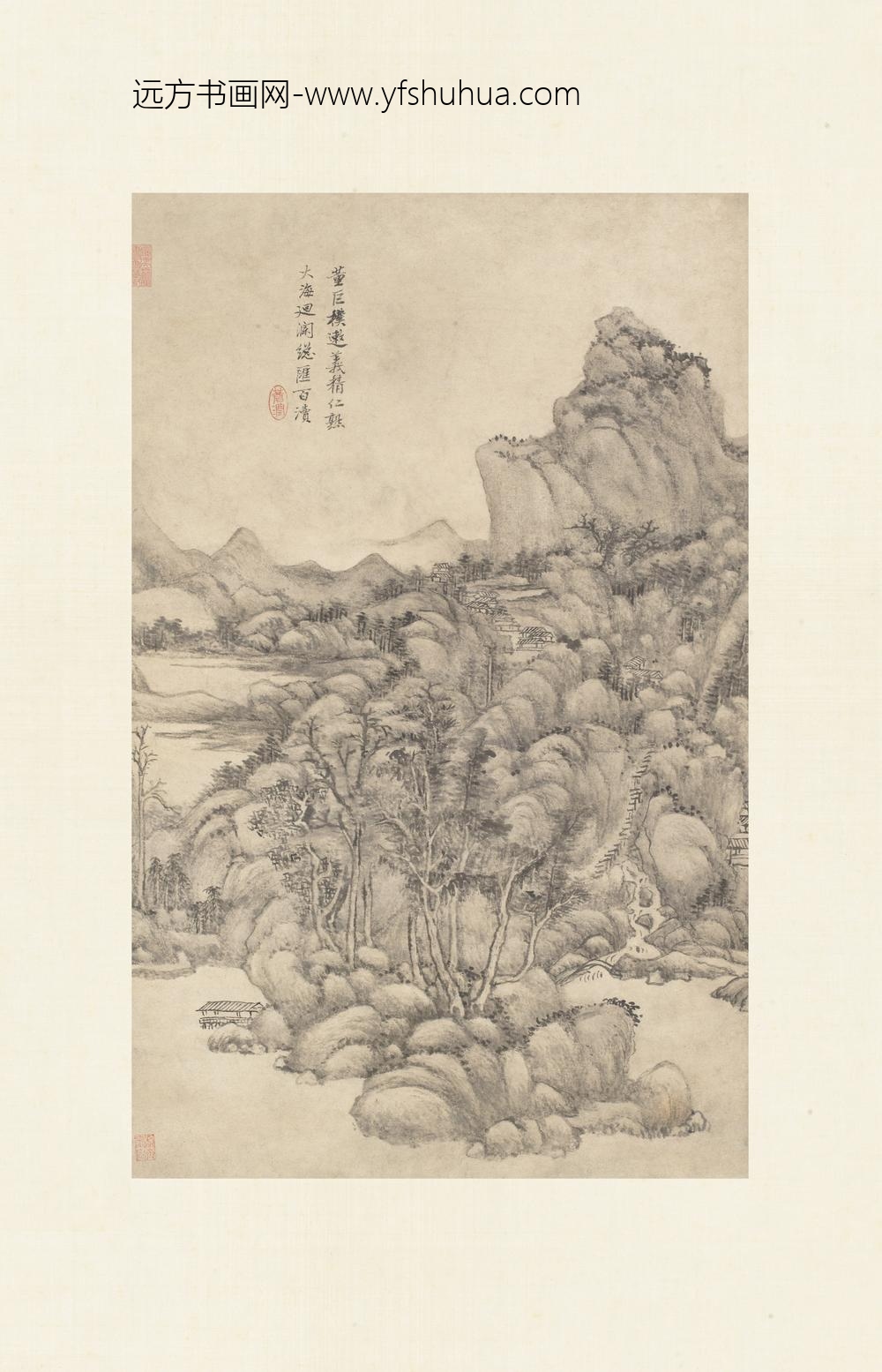 王原祁_仿古山水屏