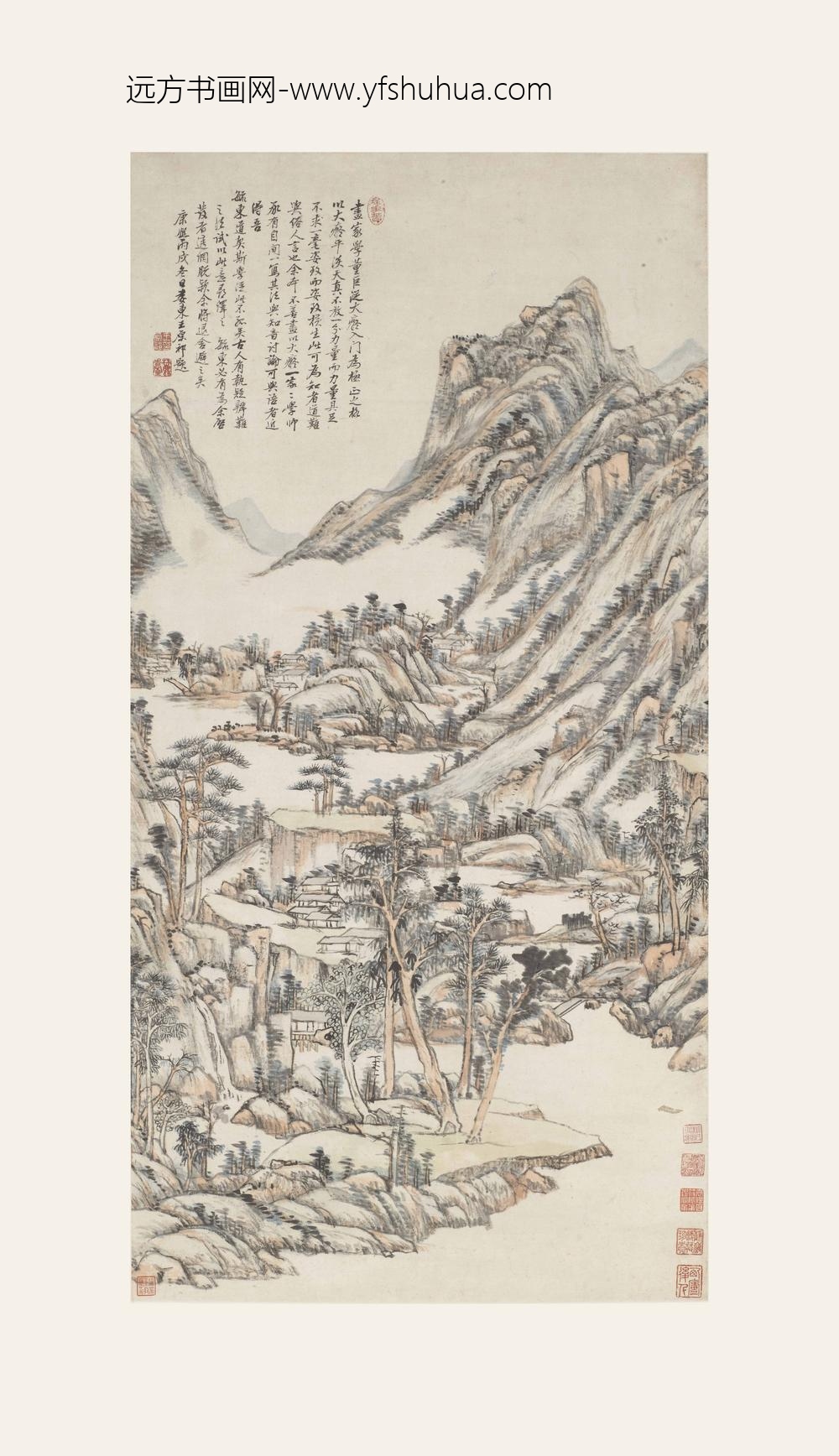 王原祁_仿大痴山水图轴