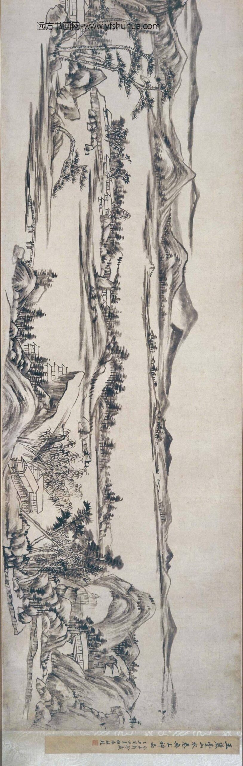 王原祁_仿子久富春山居图卷_