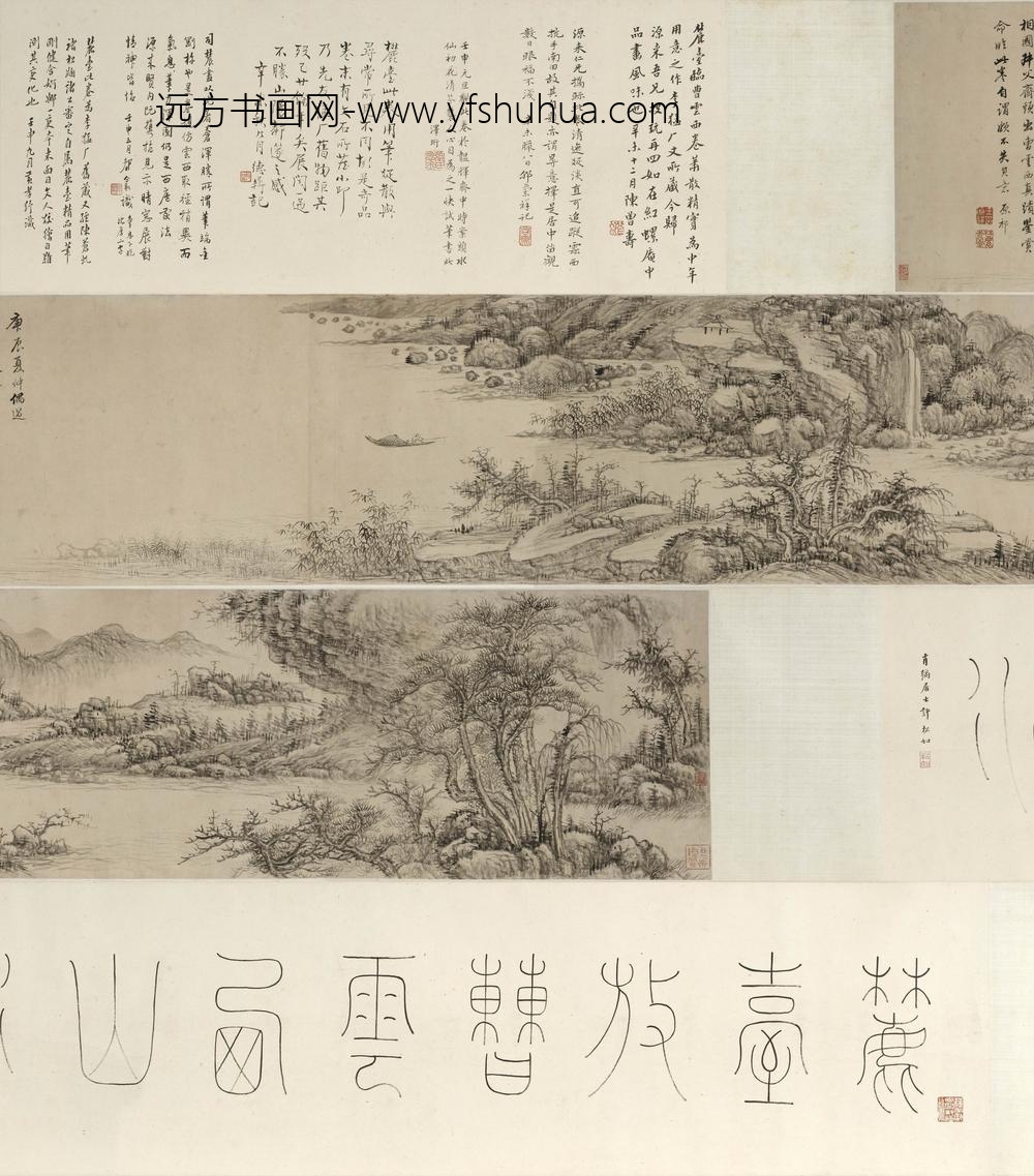 王原祁_仿曹知白山水图卷