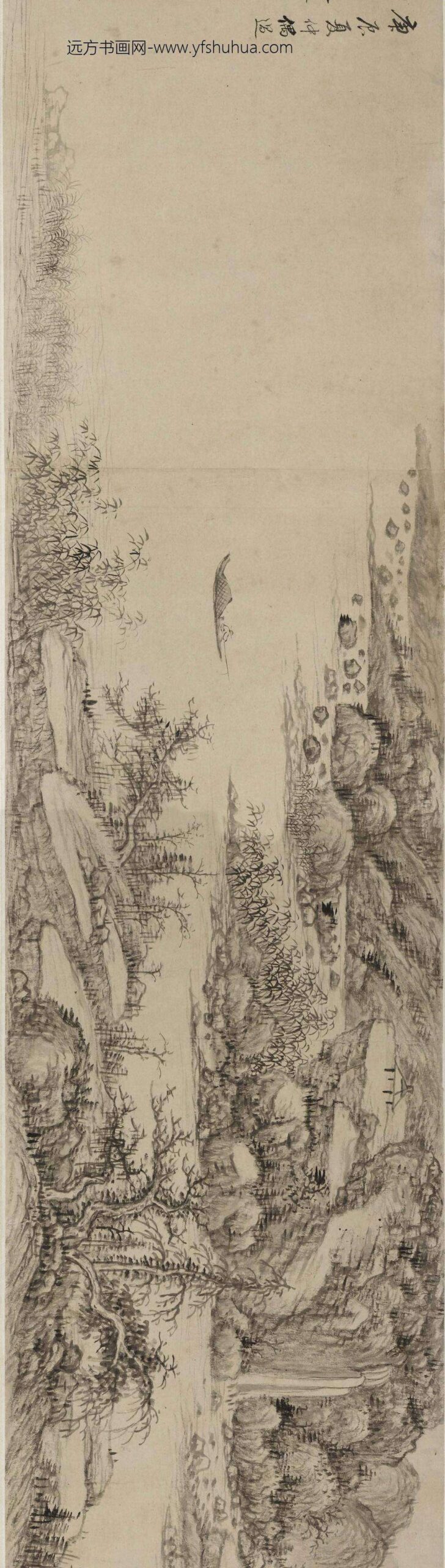 王原祁_仿曹知白山水图卷_