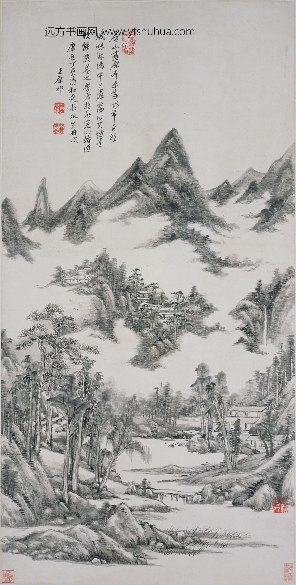 王原祁_仿高房山山水图轴