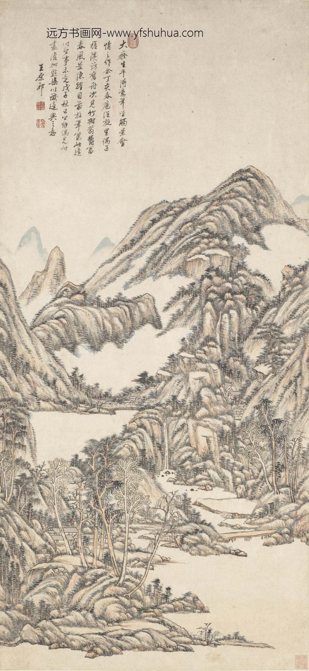 王原祁_仿黄公望富春山居图轴