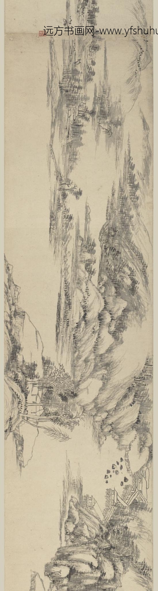 王原祁_仿黄公望山水卷_