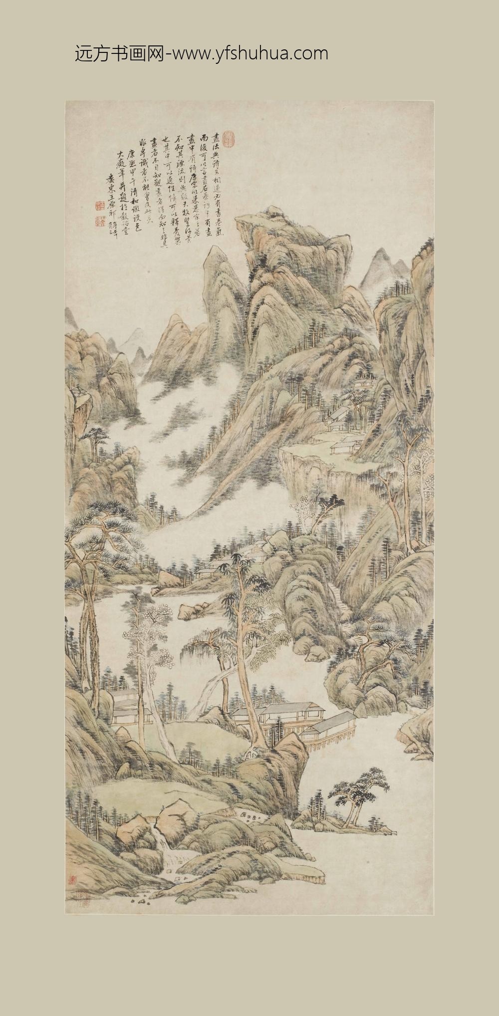 王原祁_仿黄公望山水轴-